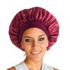 1pc Women's Solid Color Satin Wide-Brimmed Shower Cap, Suitable for Daily Use Silk Bonnet Satin Bonnet
