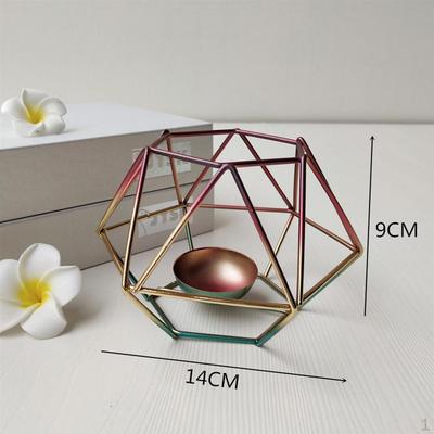 Candle Holder for Home Decor Stand Tealight Metal Geometric Candlesticks Colour