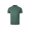 Polo Solid Color Polo Button Pullover Pattern Print Slim Fit Short Sleeve Polo Shirt Men Tops Green 710680784-340