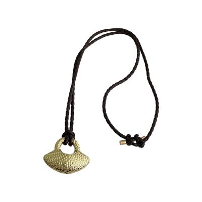 Elegant French Woven Straw Bag Pendant Necklace with Adjustable Leather Cord for Women Fashion Accessory Gift