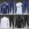 Maillots à manches courtes Juve Adultes Enfants Pré-match Sport Demi-zip Vêtements d'entraînement Ensemble de Football Inter