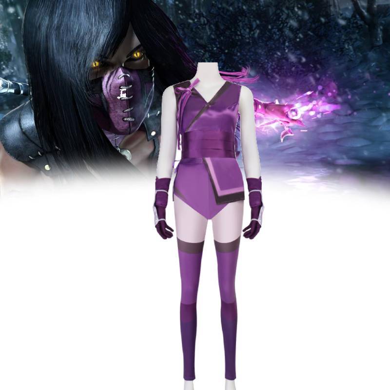 Mortal Kombat Mileena Costume With Polyester Fabric For Game Cosplay And Party Events