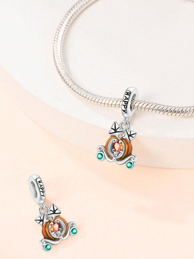 Charms Plata Copper Colors Halloween Pumpkin Beads Charm Pendant For Original Bracelet For Women Diy Jewelry Love Gift