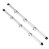 Pair of 23.6in Aluminium L Tracks with 6pcs Single Stud Fitting Round Ring for Truck Beds Trailers Cargo Tie Down