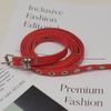 The new retro spicy punk thin double-layer belt with - design without holes