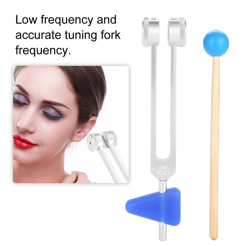136.1Hz Aluminum Alloy Tuning Fork Instrument Kit for Sound Healing Vibration Therapy Tools