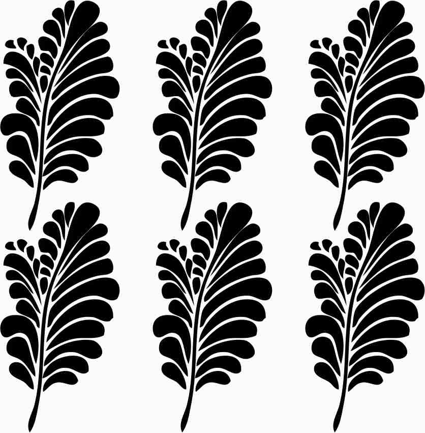Printtoo Leaf Pattern Square Wooden Rubber Stamp Scrap-booking Brown DIY Stamps-2 X 2