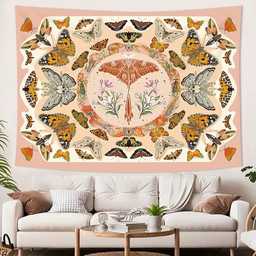 Bohemian Retro Hanging Cloth Butterfly Tapestry Room Wall Blanket Living Room Background Cloth Bedroom Wall Cloth