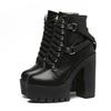 Fashion Lady  Shoe Soft Leather Platform Shoe Party  Boot High Heels