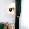 Creative LED European Fabric Lampshade E14 Bedroom Bedside Wall Lamp Indoor Living Room Corridor Staircase Decoration Lighting