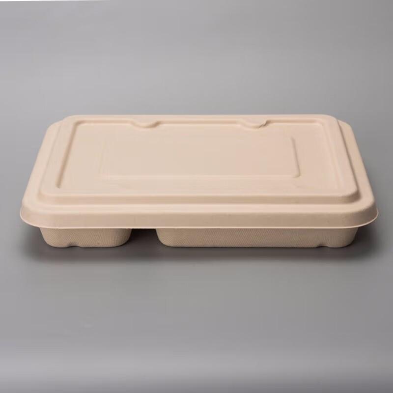 Abbaubare 4-Fach Zuckerrohrzellstoff Takeout-Boxen