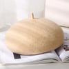 Women New Fashion Casual Breathable Knitted Linen Beret Hat Painter Cap Ladies Outdoor Beret In Winter Autumn