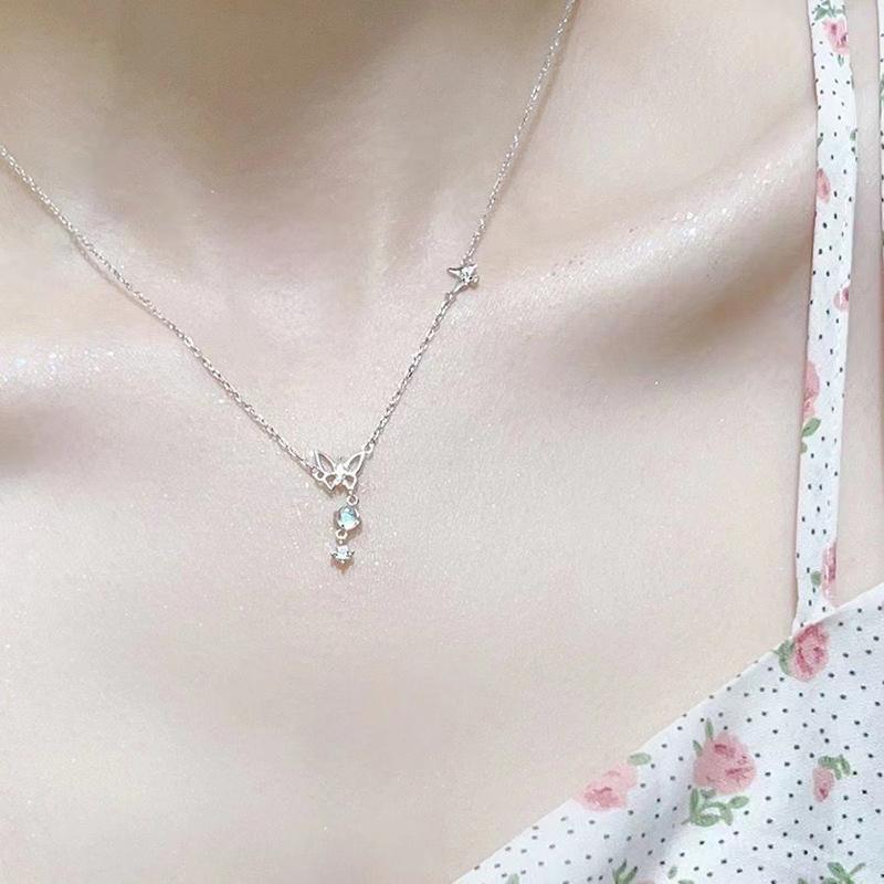Butterfly Necklace Temperament Elegant Necklace For Women Girls Sweet Versatile Clavicle Chain Jewelry Accessories Gifts