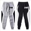 Herenmode Print Casual Broek Heren Outdoor Trekkoord Sport Loszittende Jogging Patchwork Hardlooptraining Fleece Joggingbroek