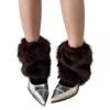 Multi Purpose Plush Leg Protectors Elastic Edge Design Socks Cover Winter Warm Legwear For Women Indoor Outdoor