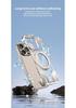 Magnetic Rotating Stand Case for iPhone 15 Pro Max and iPhone 14: Transparent Battle Armor Design