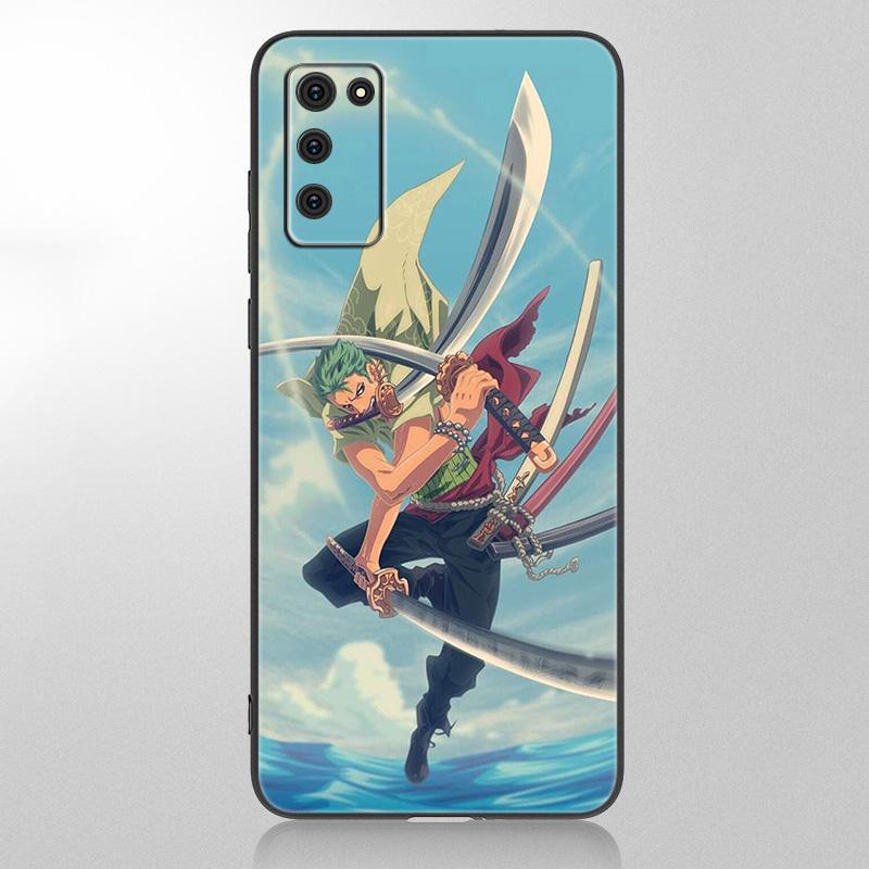 Anime Roronoa Zoro Case For Samsung Galaxy A12 A02S A22 A32 A52 A72 A71 A51 A41 A31 A21 A11 A50 A70 A10S A20S Black Soft Cover