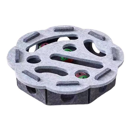 Cat Scratch Maze Toy Interactive Felt Maze Nail File Self-Play Maze Box with 3