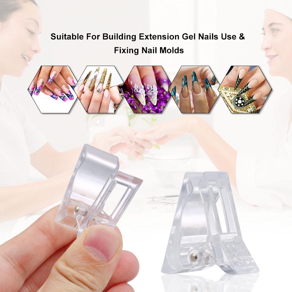 Nail Art UV Gel Extension Clip with Form Fixer
