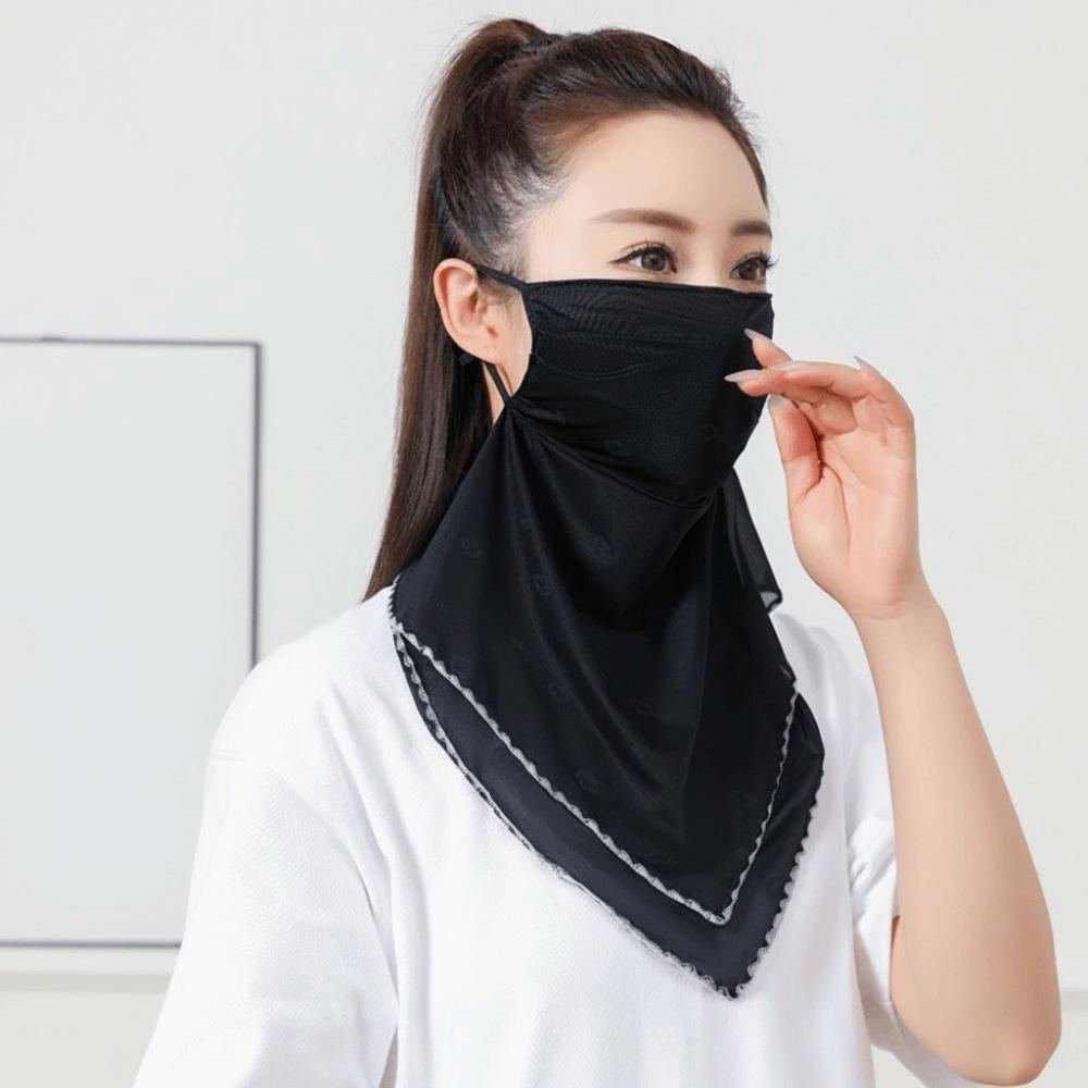 Thin Ice Silk Mask Elastic Face Cover Simple Sunscreen Veil Cycling