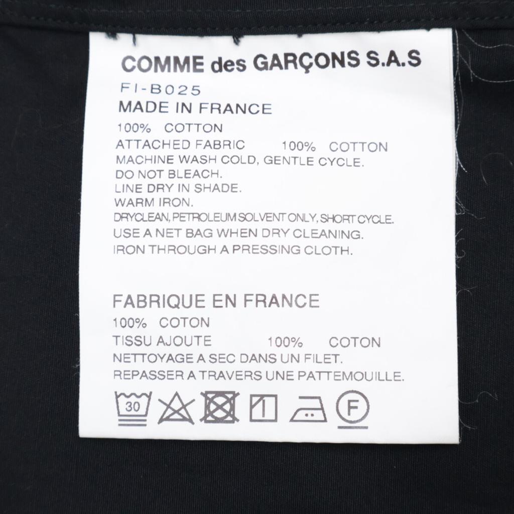 COMME Des GARCONS SHIRT [22Stainless Steel] FI-B025 Arm/Yoke Switch Long Sleeve Shirt Tops XS Black / redUsed