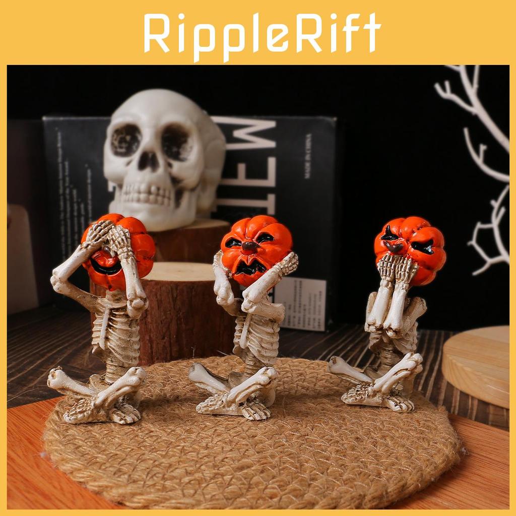 Resin Skull Decor For Halloween Party And Seasonal Home Yard Display