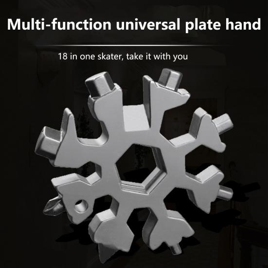 Multifunkční nástroj Snowflake, odolný proti korozi, otevřená lahev z nerezové oceli, profesionální přesný klíč na sněhové vločky, multifunkční nástroj