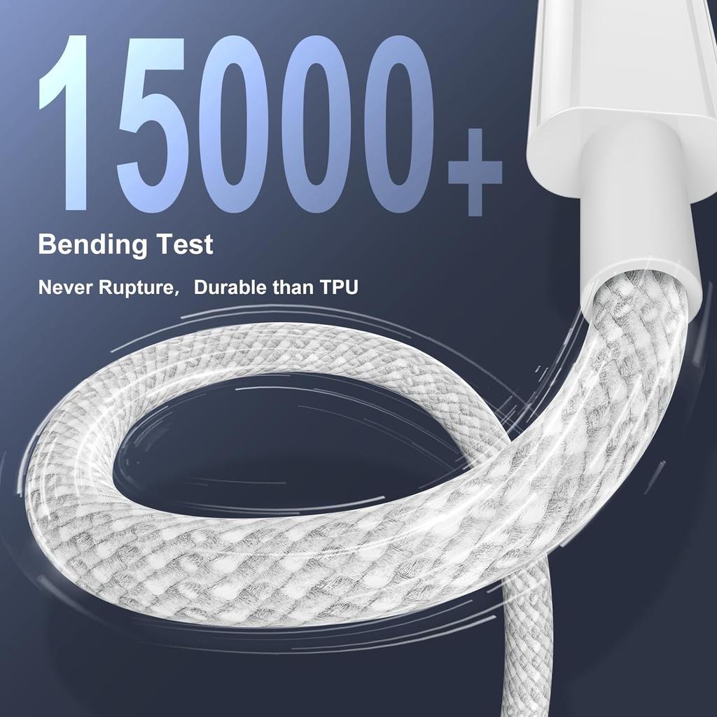 Hot Selling 1m 60W Braided Nylon Fast Charging Cable Type c to Type c for iPhone 15 Pro Max Computer Accessory
