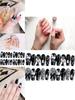 Handmade Xs-l Dark Kitty Flame Butterfly Nail Stickers For Women