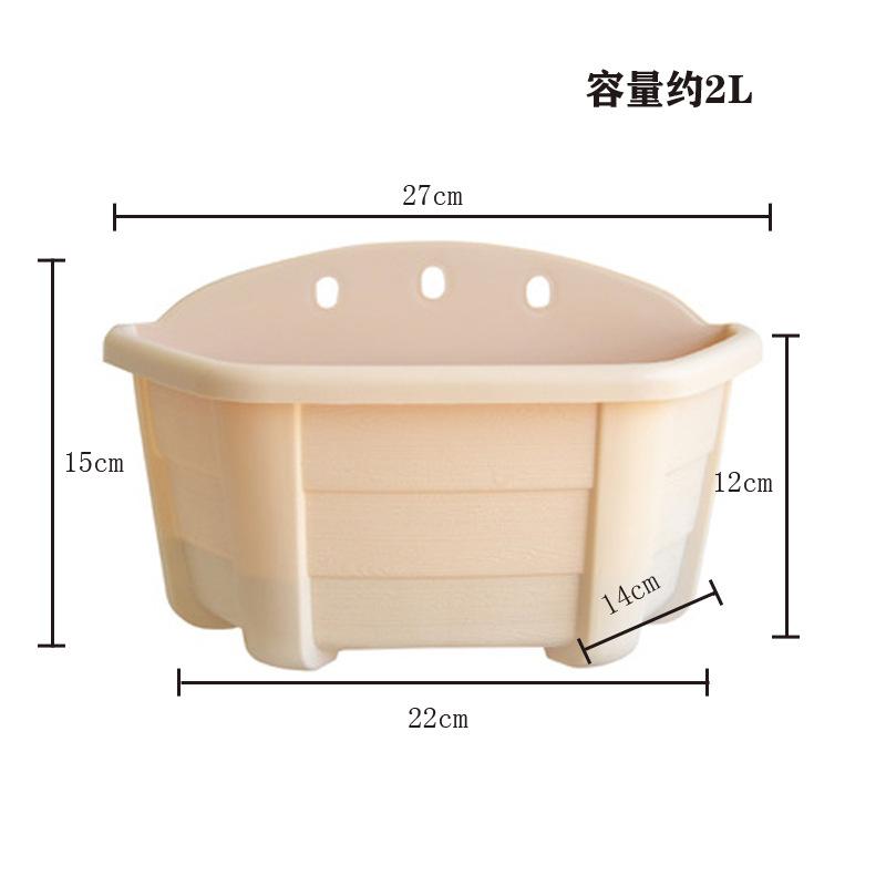 1PC Balcony Wall Hanging Flower Pot Semicircular Plastic Imitation Wood Hanging Water Storage Potted Plant Dill Flower Pot Send Hook