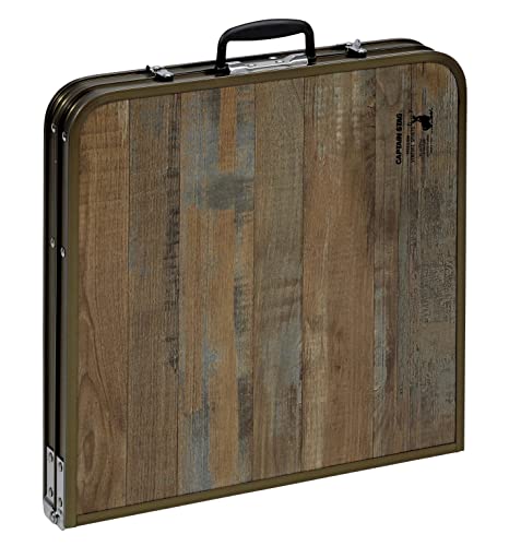 Captain Stag UC-572 Outdoor Folding Table, 90 X 45 Cm, 4 Height Adjustable, Seats 2-4, Aluminum, Bistro Style