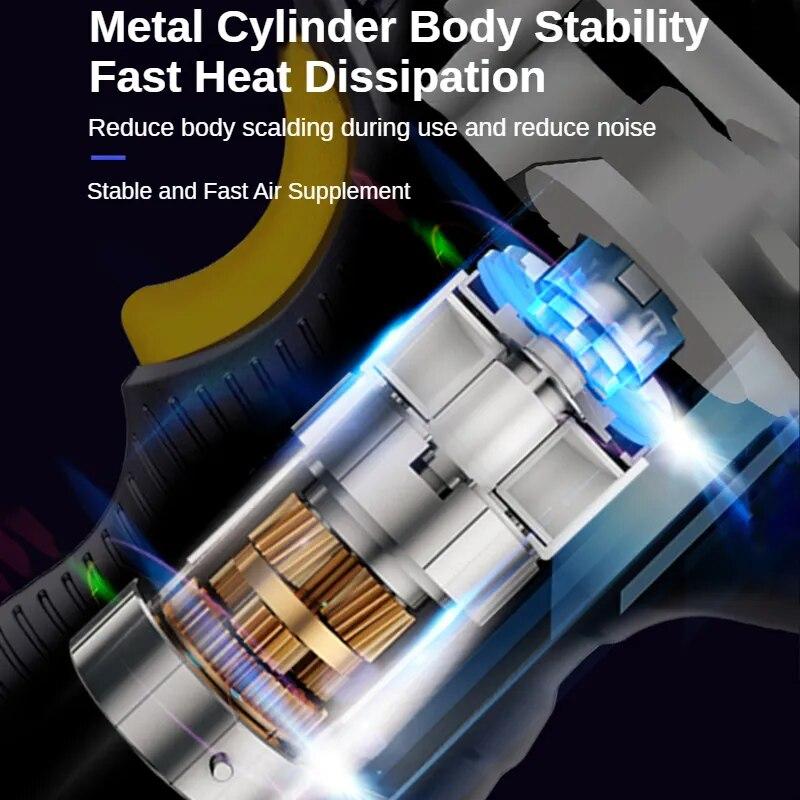 120W Auto-Luftpumpe, kabellose/verkabelte elektrische Autoreifen-aufblasbare Pumpe, tragbarer Luftkompressor für Reifen, digitaler Auto-Reifenfüller