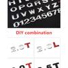 1Pcs 3D Metal 45mm 25mm DIY Letters Alphabet Emblem Numbers Chrome Labeling Car Sticker Digital Badge Accessories Motorcycle