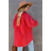 Long Sleeve Denim Jacket Women Washed Raw Edge Mid-Length Loose Jacket