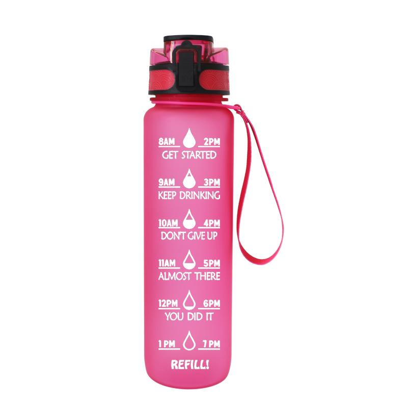1000ml Large Capacity Tritan Sports Water Bottle with Handle for Fruit Tea