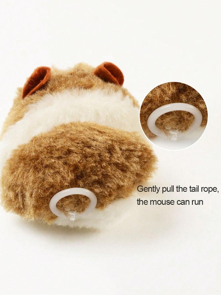 1 Stück Manuelles Übungsspielzeug für Katzen Mausspielzeug Langeweile-Abbau-Spielzeug für Katzen Katzenspielzeug Kätzchenspielzeug Mechanisch Scrump Plüsch Flauschig