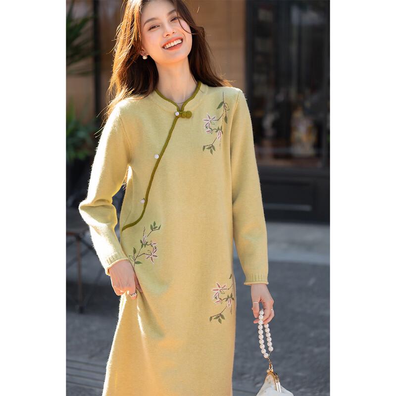 ITISF4 Retro Embroidered Zen Tea Dress