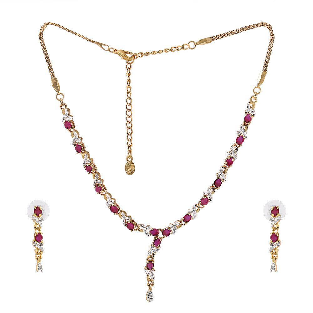 Estele Rubina Diamante Necklace Set