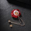 Men Wedding Brooches Cloth Art Handmade Rose Flower Brooch Lapel Pin Badge Tassel Chain Men'S Suit Accessories Groom Boutonniere