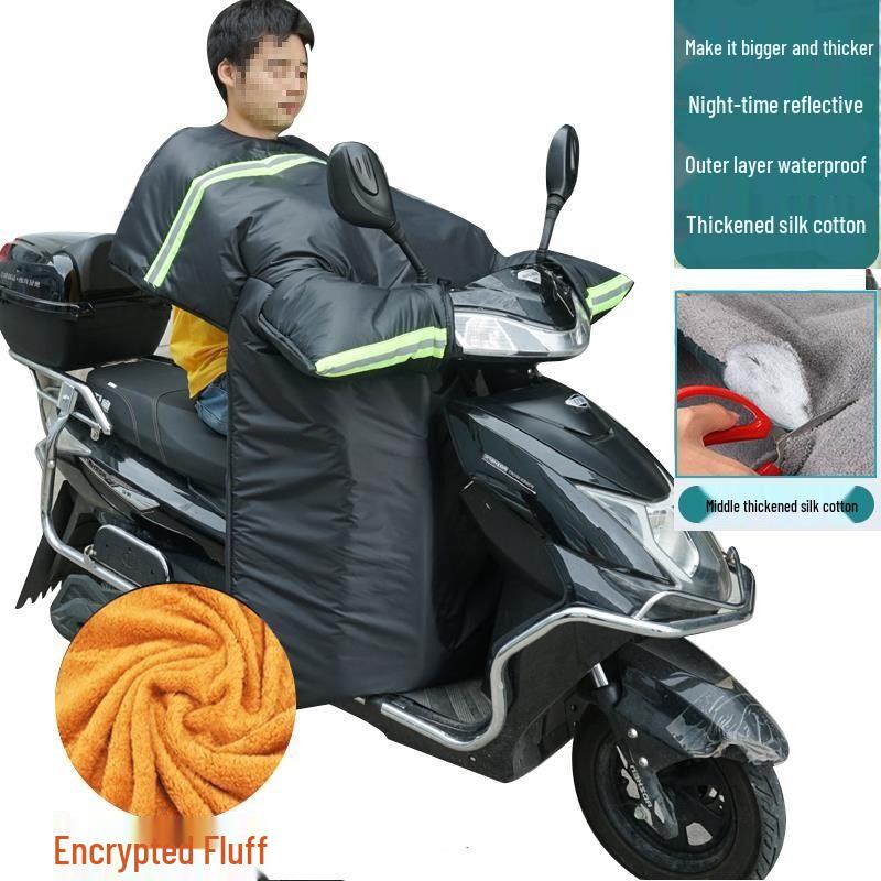 Herren Fleecegefütterte Wasserdichte Elektrische Motorrad Winter Windschutzscheibe