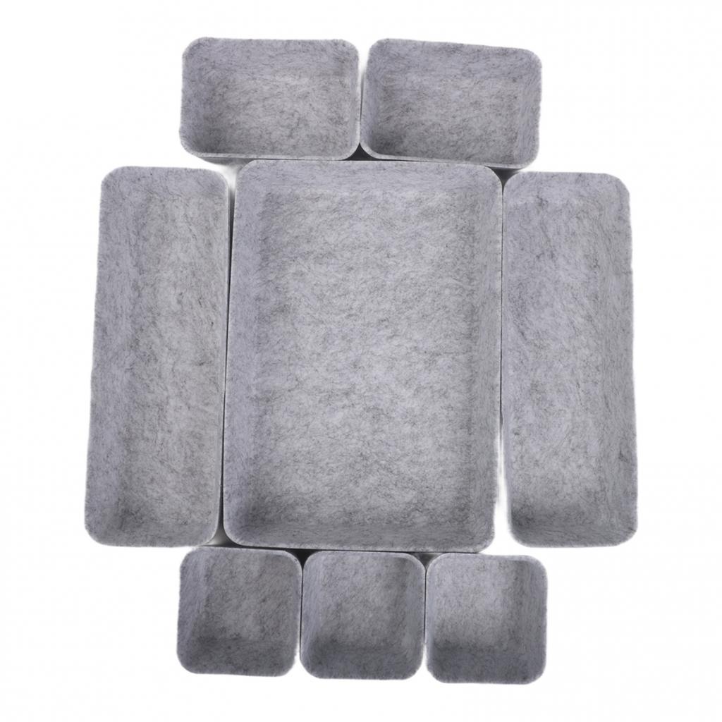 Chic Storage Solution Cosmetics Organizer Felt Storage Box Integrated Design