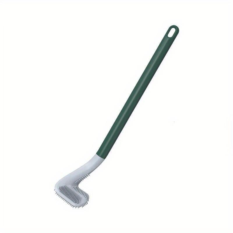 Golf Silicone Toilet Brushes Set Long Handled Toilet Cleaning Brush Black Modern Hygienic Bathroom Accessories