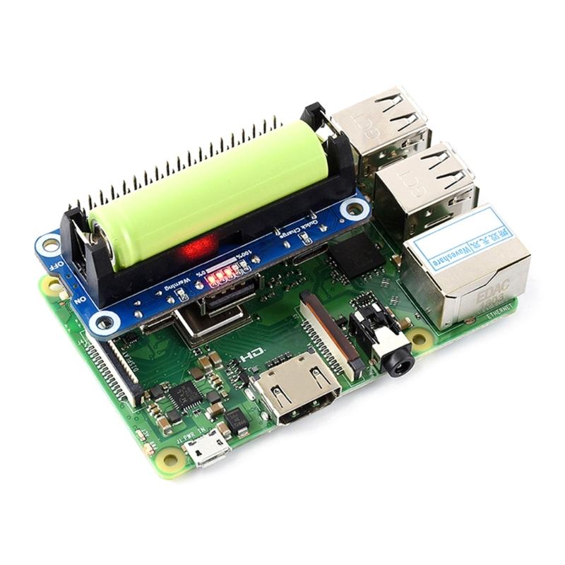 For RaspberryPi Li-ion Battery HAT Adapter Bi-Directional Quick Charge Supports SFCP 5V Output for RaspberryPi 4B/3B+