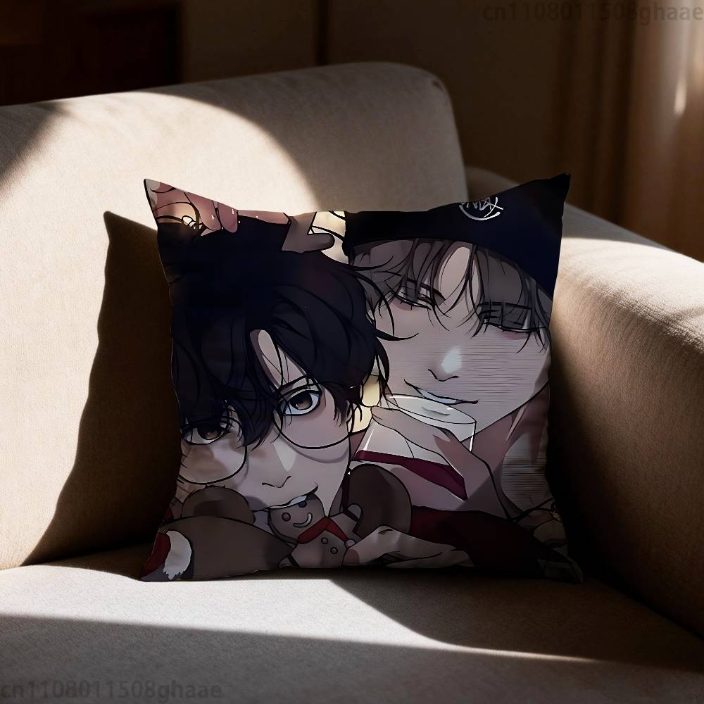 Manga LLost In The CCloud Pillow Case Square DoubleSided Printing Short Plush Sofa Cushion Cover Bedroom Bedside Pillow