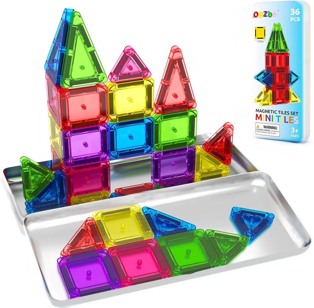 Portable Magnetic Stained Glass Building Tiles Set for Kids - Educational Toy