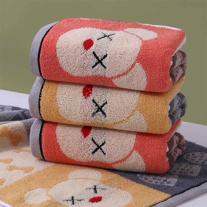 Jacquard Yarn-Dyed Cotton Face Towel - Thick, 35x75cm Wedding Favor