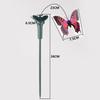 Butterfly & Bird Garden Stake Solar Powered Flying Wobble Fluttering Butterfly Ornament Solar Garden Dancing Ornament for Garden