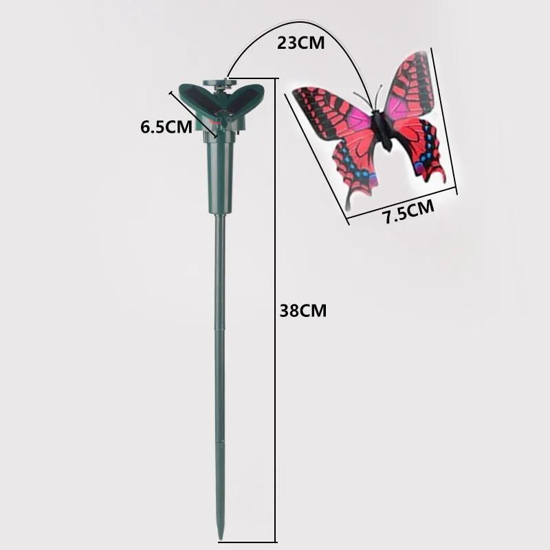 Butterfly & Bird Garden Stake Solar Powered Flying Wobble Fluttering Butterfly Ornament Solar Garden Dancing Ornament for Garden