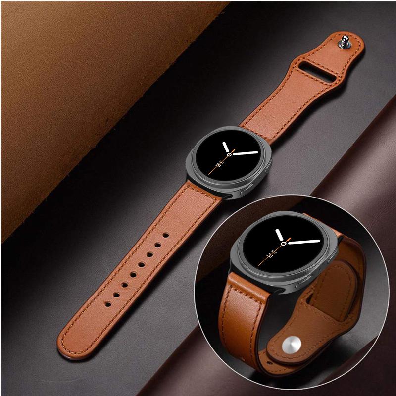 Pro Samsung Galaxy Watch 8 classic Řemínek 46mm 44mm 40mm Ultra 47mm Náhradní pásek Kožený náramek correa Galaxy Watch 8 Řemínek
