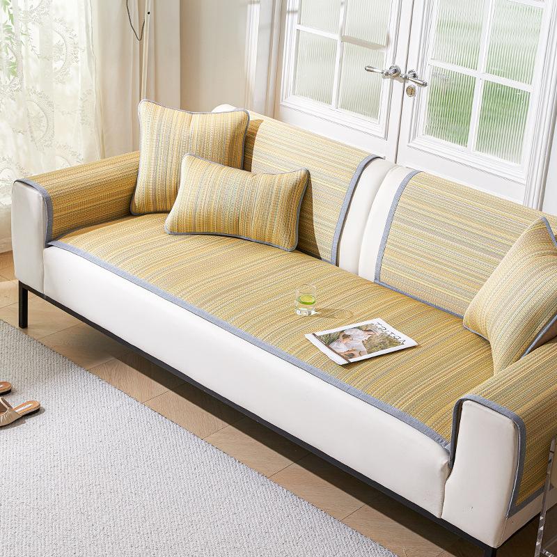 Rattan Mat Sofa Cushion Summer Sofa Mat Mat Summer Cushion Non-Slip Ice Silk Cushion  New Straight Cover